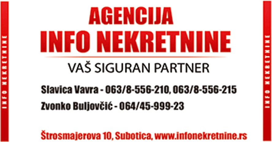 Info nekretnine — agencija za nekretnine, Subotica